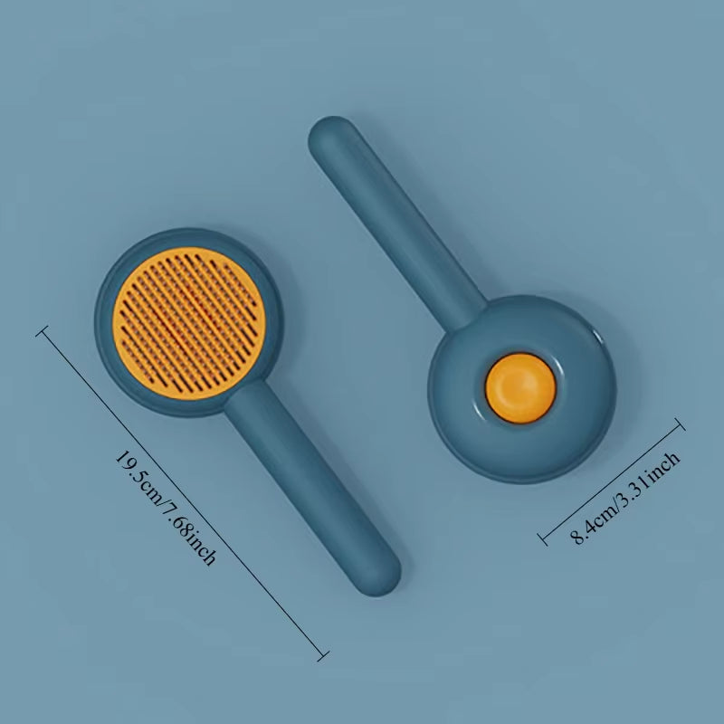 Comfortable Cat Hair Removal Brush One Click Hair Removal Pet Cat Brush Dog Hair Cleaning Brush Cat Hair Beauty Supplies