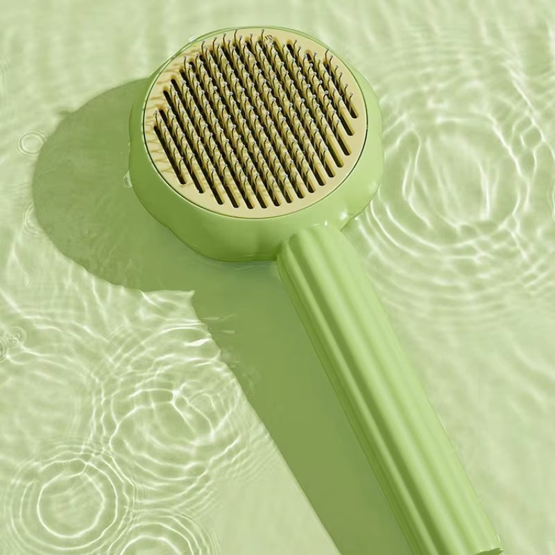 Comfortable Cat Hair Removal Brush One Click Hair Removal Pet Cat Brush Dog Hair Cleaning Brush Cat Hair Beauty Supplies