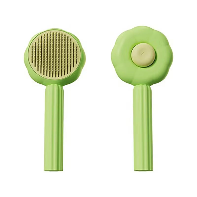 Comfortable Cat Hair Removal Brush One Click Hair Removal Pet Cat Brush Dog Hair Cleaning Brush Cat Hair Beauty Supplies
