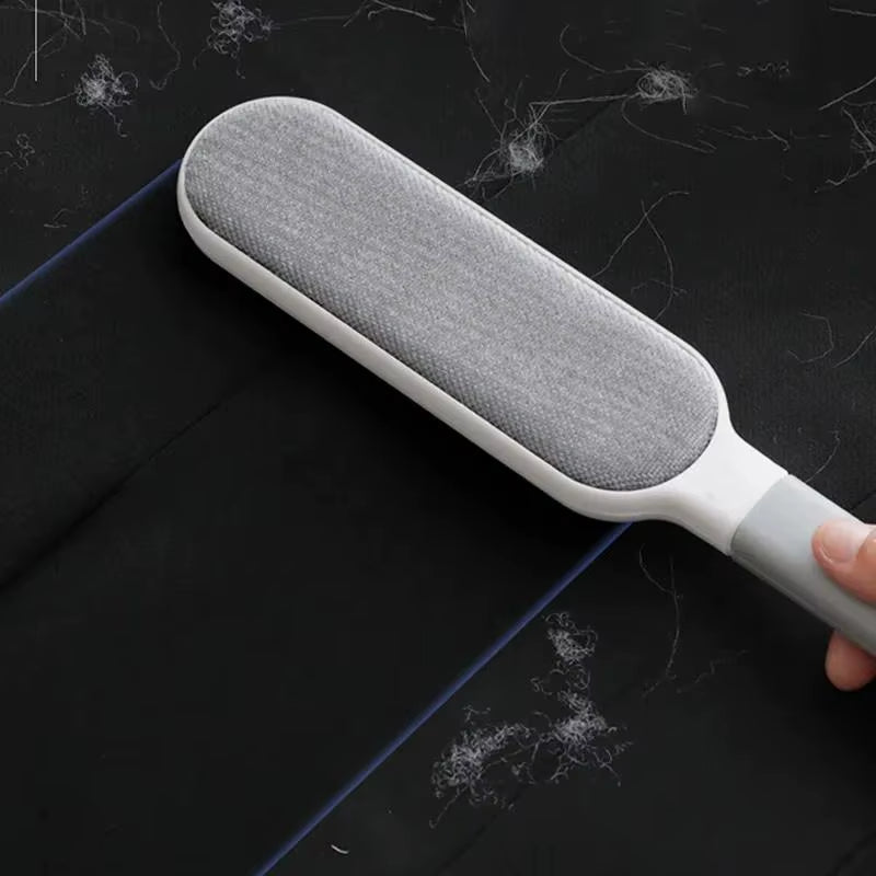 Double-Sided Pet Hair Removal Brush - 1Pc Reusable Lint Brush - Manual Electrostatic Sticky Lint Pet Hair Dust Brush for Clothin