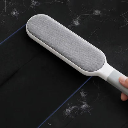 Double-Sided Pet Hair Removal Brush - 1Pc Reusable Lint Brush - Manual Electrostatic Sticky Lint Pet Hair Dust Brush for Clothin
